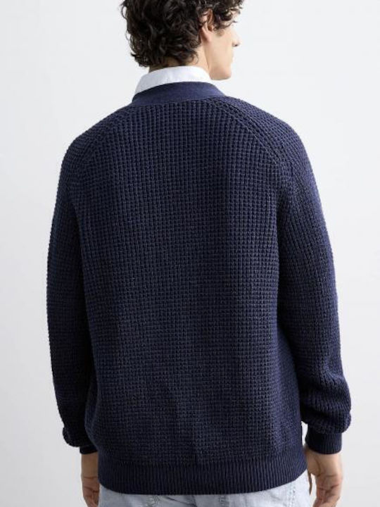 Herren Fleecejacken & Strickjacken mit Buttons Marineblau