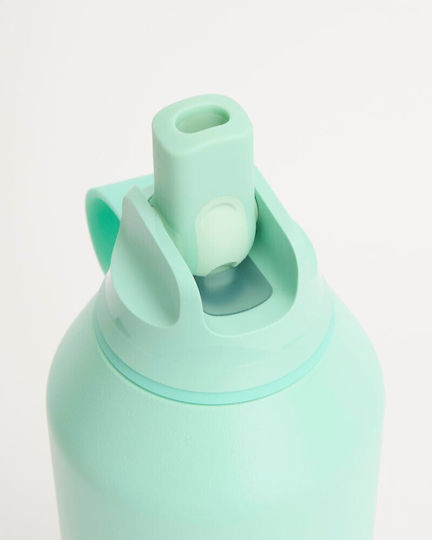 Chilly's Series 3 Flip Бутилка Термос Неръждаема стомана Без BPA 500ml Опалово зелено с Мундщук, Примка и Сламка