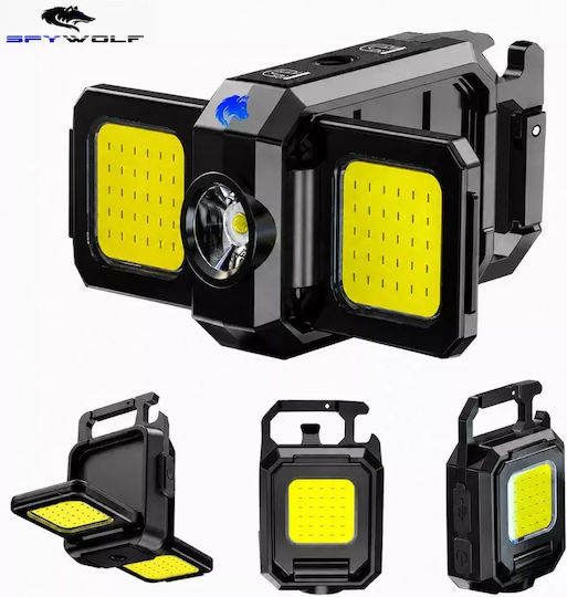 Spywolf Mini Ultra Strong LED Waterproof Multipurpose COB Rechargeable Flashlight Type-C Port 6 Pcs TC-563