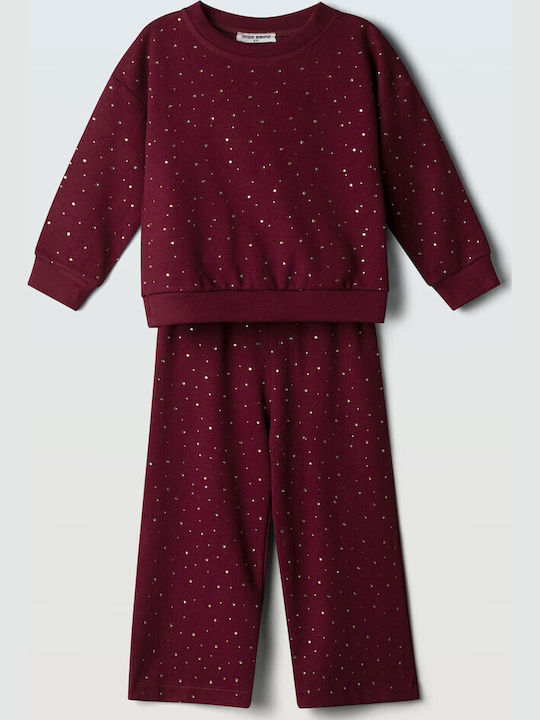 Kids Set with Pants Summer 2 Pieces Burgundy