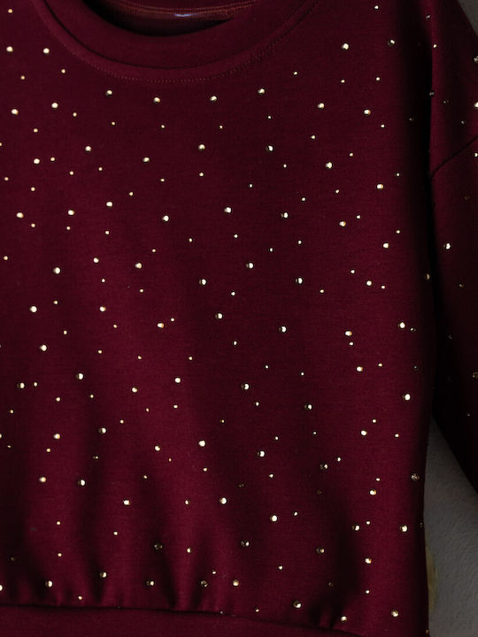 Kids Set with Pants Summer 2 Pieces Burgundy