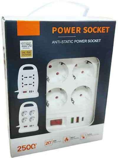 Power Strip 8 Sockets with 8 USB-A and Switch