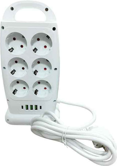 Power Strip 12 Outlets with USB-A and Switch