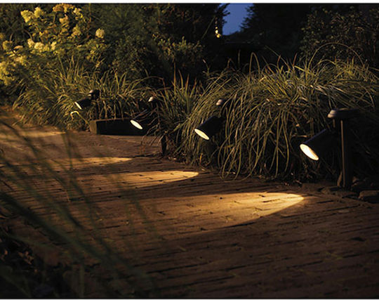 Lumineo Lampa Solară De Pardoseală Coloană Cu Lumină Alb Cald 17x10x25cm