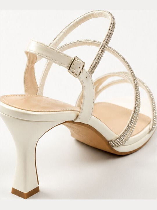 Sandals with Strass White