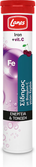 Lanes Iron & Vitamin C 20 eff. tabs Cherry