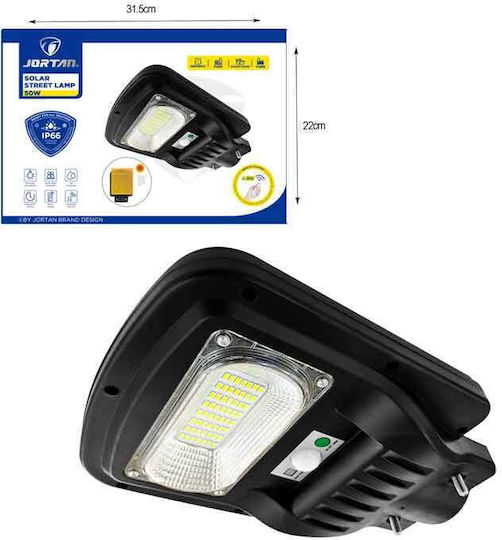 Jortan Solar Road Light 50W with Motion Sensor, Photocell and Remote Control IP66