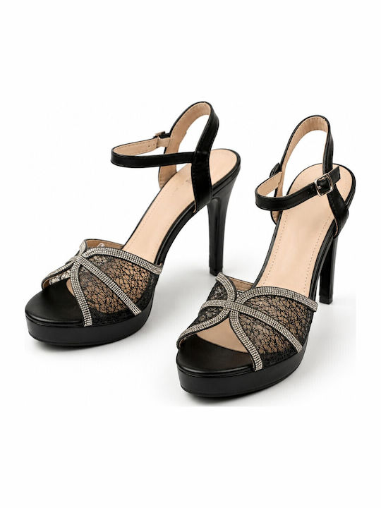 Sandals with Strass Black
