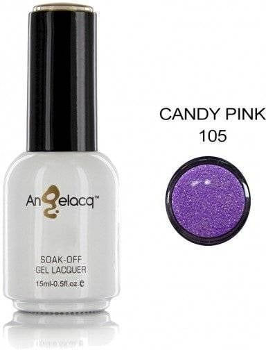 Angelacq Semi-Permanent Gel Nail Polish Candy Pink 105 15ml