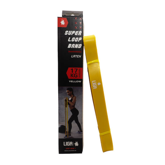Liga Sport Resistance Band Loop Hard Yellow 2.08m