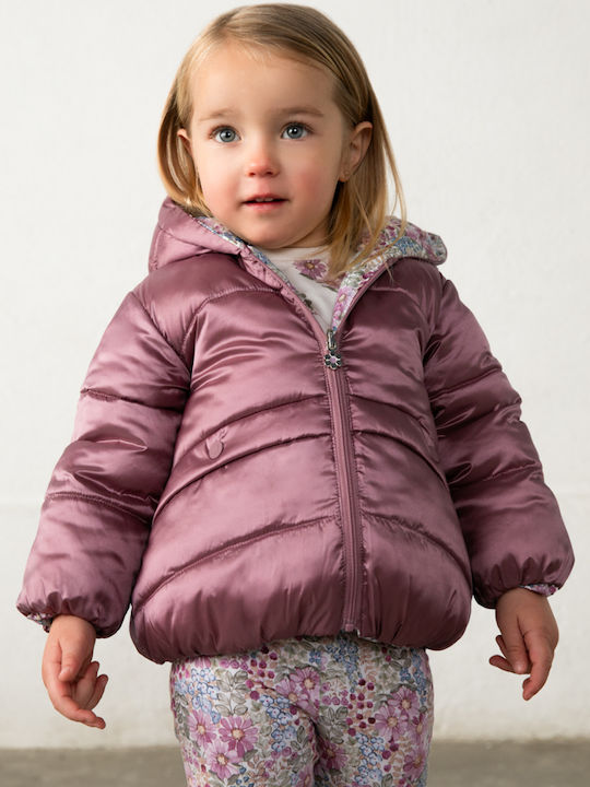 Kinderjacken & Winterjacken Lässig Kurze Beidseitig mit Kapuze Lila