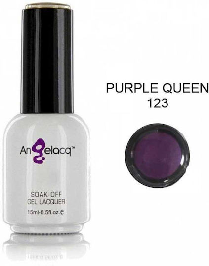 Angelacq Ημιμόνιμο Βερνίκι Νυχιών Purple Queen 123 15ml