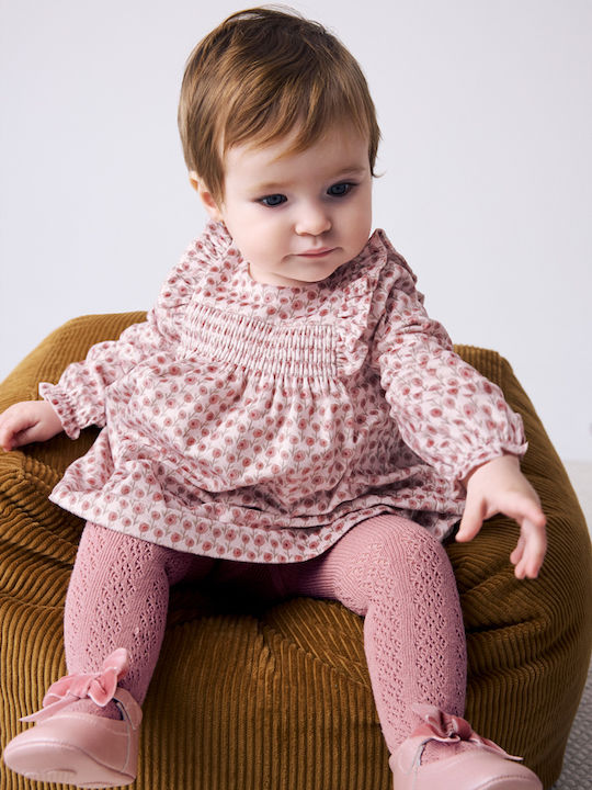 Rochie de fete Catifea Pudră