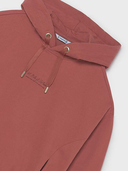 Kinder-Sweatshirt mit Kapuze und Taschen Rot