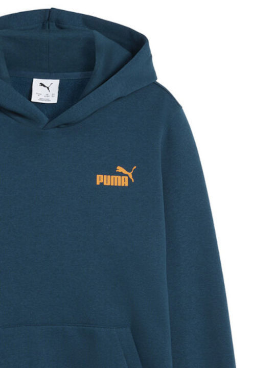 PUMA Hanorac pentru copii cu glugă Albastru Petrol Ess Lab