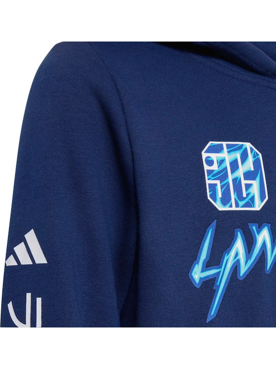 Kinder-Sweatshirt mit Kapuze und Taschen Blau Graphic