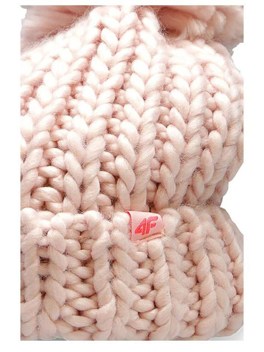 Beanie Women's Knitted Beanie in Pink Colour