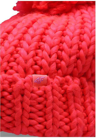Beanie Women's Knitted Beanie in Fuchsia Colour