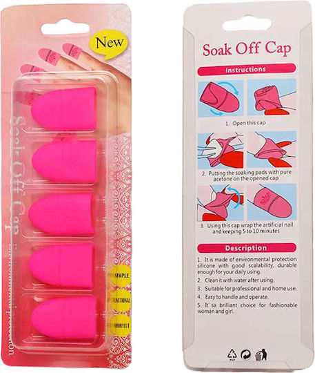 Silicone Clips for Semi Permanent Removal 5pcs Soak Off Nail Cap