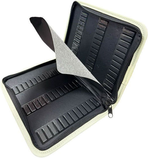 72 Slot Case Folder for Milling Cutters Yellow White Purple Green Pink