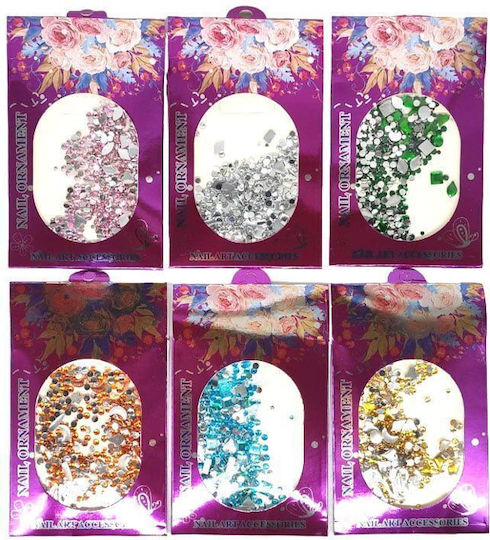 Nail Decoration Nail Ornament Deco Charcoal Silver Red Cypress Green Blue Orange Green Pink Champagne Turquoise Fuchsia Gold
