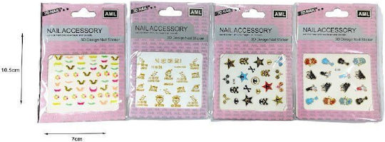 Decorative 3D Nail Stickers Nail Accessory 3D Design Nail Sticker