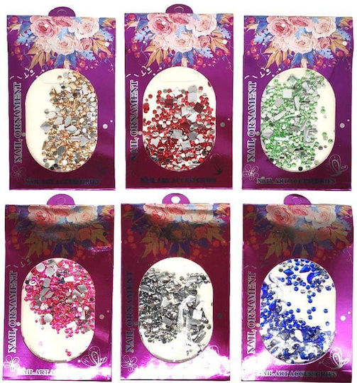 Nail Decoration Nail Ornament Deco Charcoal Silver Red Cypress Green Blue Orange Green Pink Champagne Turquoise Fuchsia Gold