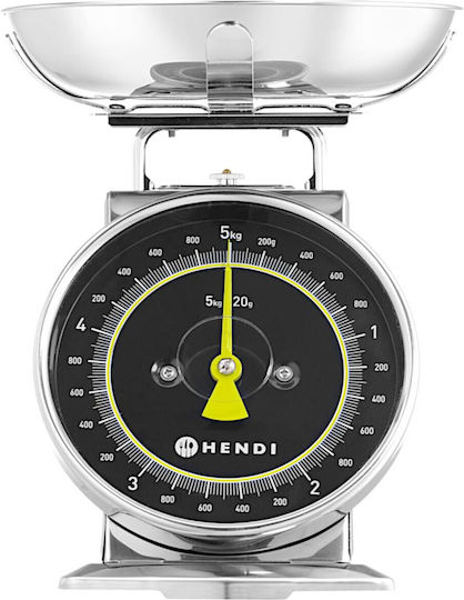 Hendi Analog Kitchen Scale with Bucket up to 5kg Grey