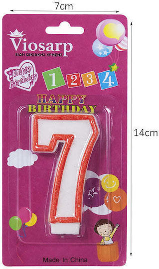 Lumânare De Ziua De Naștere 7 – Lumânare Număr Happy Birthday