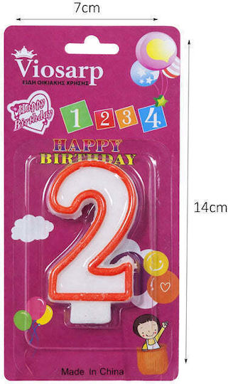 Lumanare De Ziua De Naștere 2 – Lumanare Număr Happy Birthday