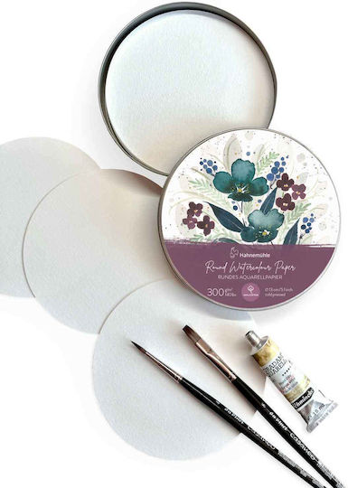 Rundes Aquarellpapier 300gsm Metallbox Hahnemühle