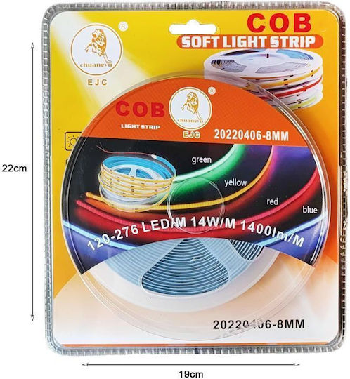 EJC LED Strip Yellow Light 5m COB Type