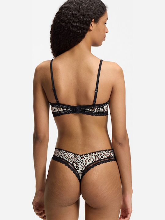 Hugo Triangle Bralette Spitze Mit Tiermuster Mehrfarbig