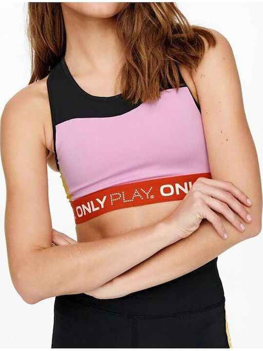 Women's Athletic Sports Bra Black with Light Padding