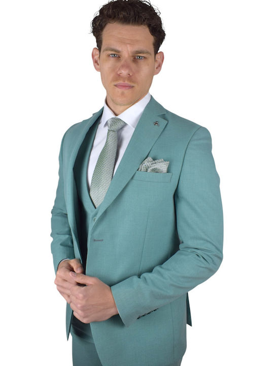 Costum bărbătesc cu vestă Menta