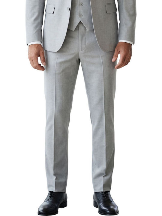 Herrenanzug mit Weste Grau Hell 1-1051-leicht-grau-58-3xl