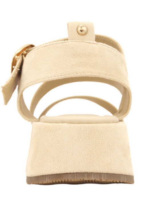 Women's Flat Sandals Beige