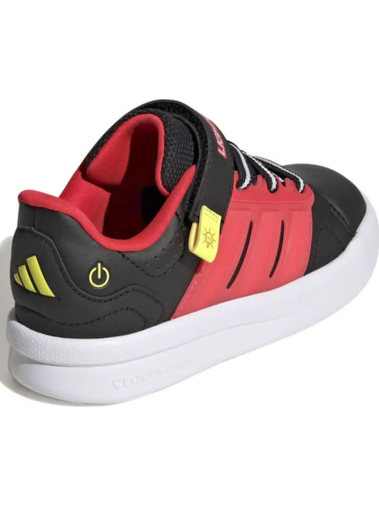 Court Kinder Sportschuhe Running mit Schnürsenkeln Schwarze