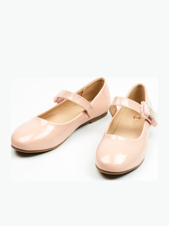 Kids Pumps & Ballerinas with Hook & Loop Closure Pink