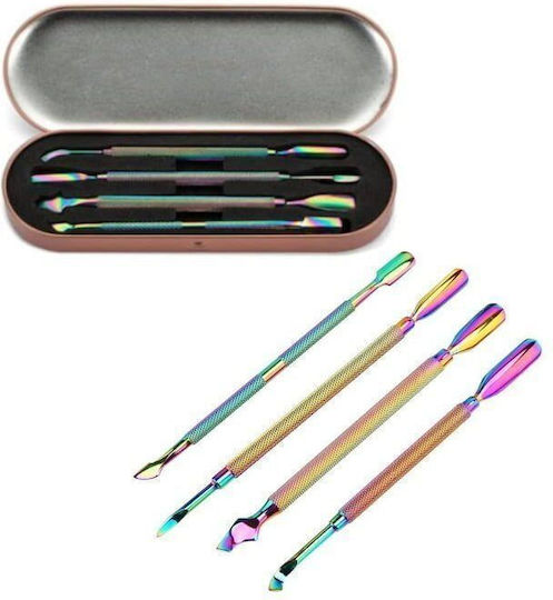 Set Tool Case Set Pusher Nail Art 4 Pcs Nail Tools