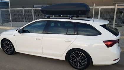 Dachboxen Für Autos 400lt Schwarze Kohle Mit Geprägter Farbtextur