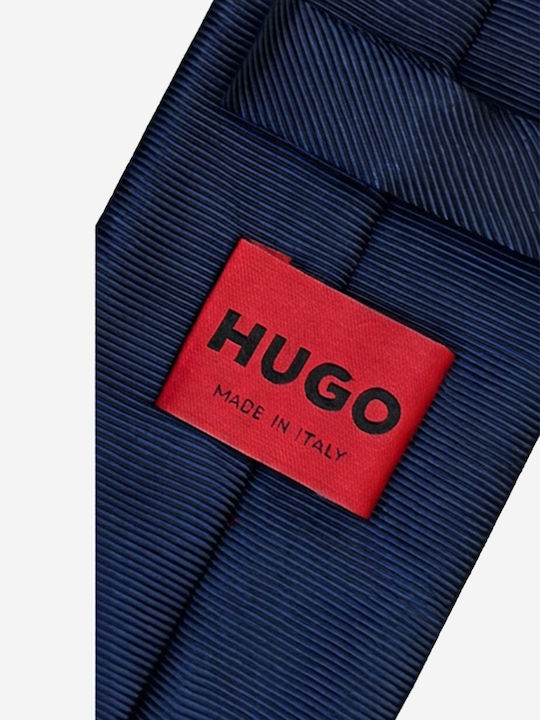 Hugo Ανδρική Γραβάτα με Σχέδια σε Μπλε Χρώμα