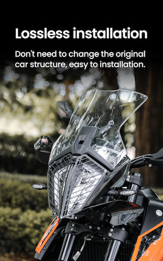 Loboo Motorcycle Headlight Protector Keeway Easy KTM 1290 Super Adventure Grey