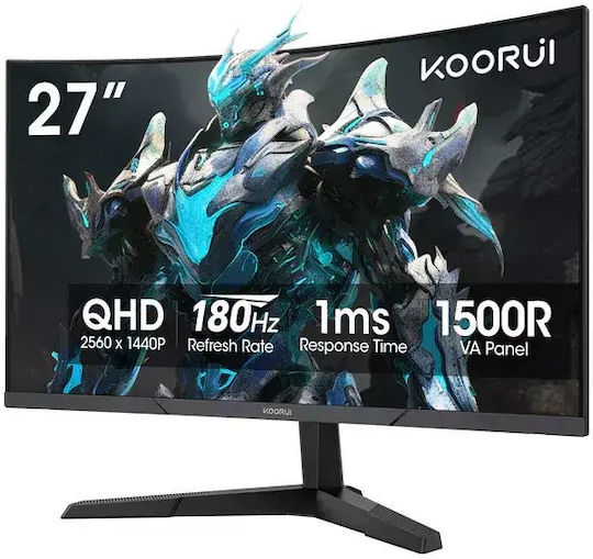 Koorui 27E6QCA VA Извит Gaming Монитор 27" QHD 2560x1440 180Hz с Време на реакция 1ms GTG
