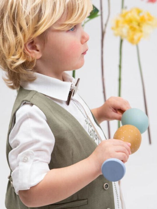 Bambolino Baptism Suit with Vest for Boy Elias Multicolour