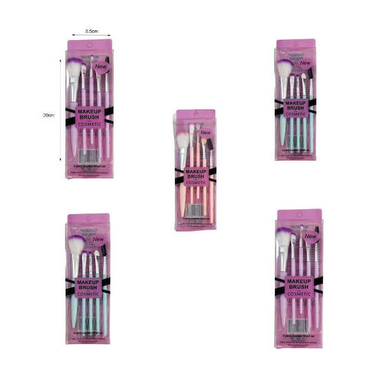 Professional Set with Make Up Brushes from Synthetic Bristle Make-up 5 Pieces