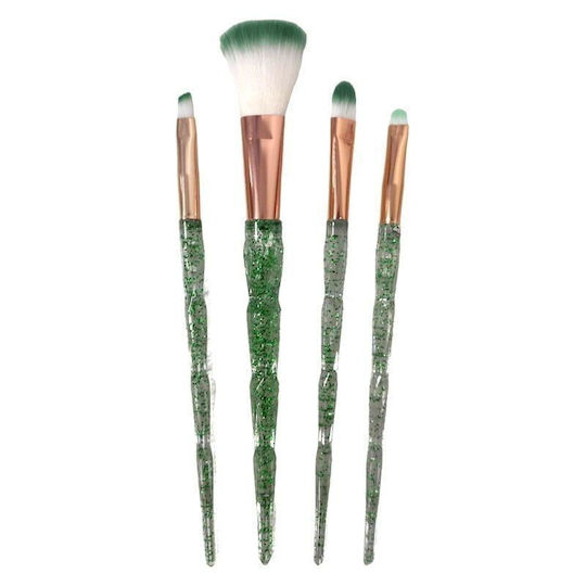 Professional Set with Make Up Brushes from Synthetic Bristle Make-up 4 Pieces
