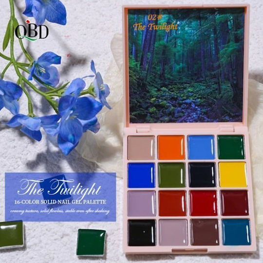 QBD 16 Colours False Nail Gel Multicolour
