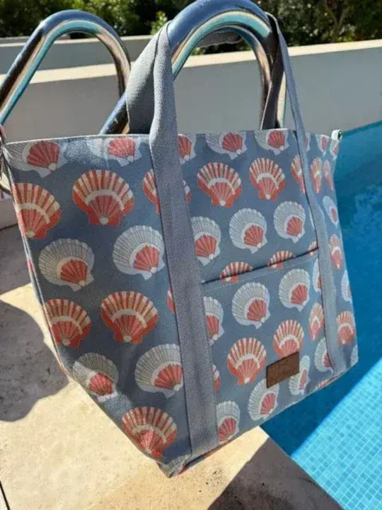 Achilleas Accessories Frottee Strandtasche Grau