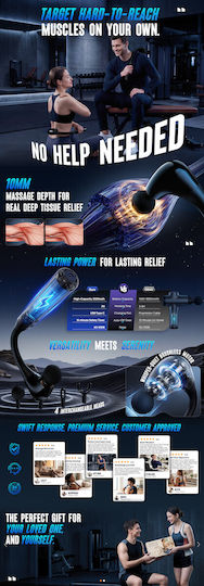 Dahua Massage Gun for Neck, Head, Waist, Back, Legs, Body & Hands with Vibration